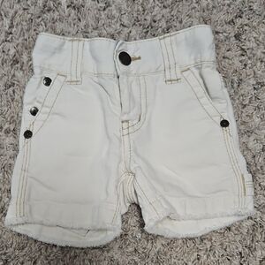 GAP Baby Cream Shorts with Button Accents